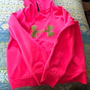 Hot pink under armour hoodie